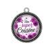 Pendentif Cabochon Argent - une super cousine