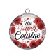 Pendentif Cabochon Argent - une super cousine