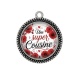Pendentif Cabochon Argent - une super cousine