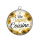 Pendentif Cabochon Argent - une super cousine