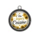 Pendentif Cabochon Argent - une super cousine