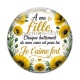 Cabochon Verre - A ma fille chaque battement de mon coeur est pour toi un Je t'aime fort
