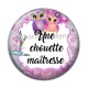 Cabochon Résine - chouette maîtresse