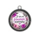 Pendentif Cabochon Argent - je suis une formidable marraine