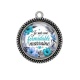 Pendentif Cabochon Argent - je suis une formidable marraine