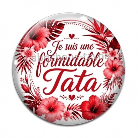 Cabochon Verre - je suis une tata formidable