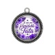 Pendentif Cabochon Argent - je suis une tata formidable