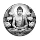 Cabochon Résine - bouddha méditation
