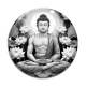 Cabochon Verre - bouddha méditation