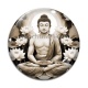 Cabochon Verre - bouddha méditation
