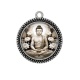 Pendentif Cabochon Argent - bouddha méditation