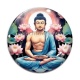 Cabochon Verre - bouddha méditation