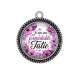 Pendentif Cabochon Argent - je suis une formidable tatie