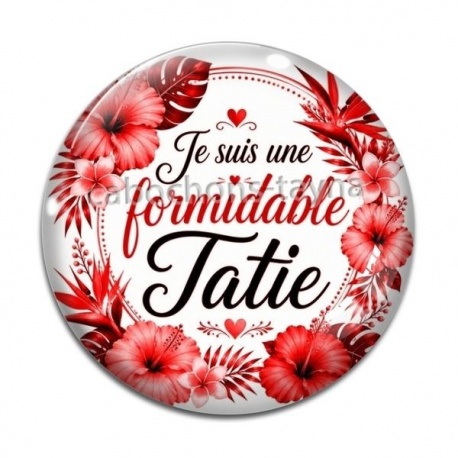 Cabochon Verre - je suis une formidable tatie
