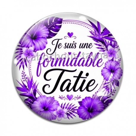 Cabochon Verre - je suis une formidable tatie