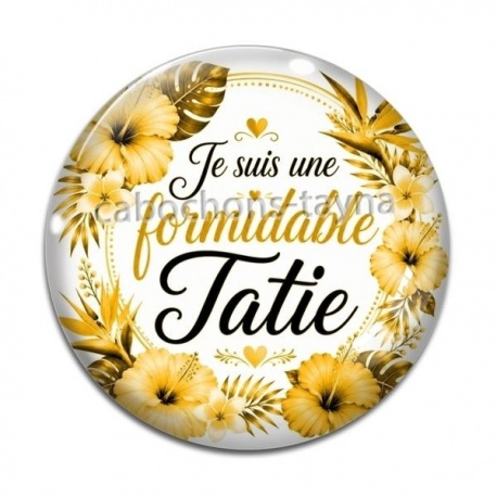 Cabochon Verre - je suis une formidable tatie