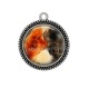 Pendentif Cabochon Argent - effet marbre