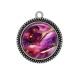 Pendentif Cabochon Argent - effet marbre
