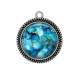 Pendentif Cabochon Argent - effet marbre