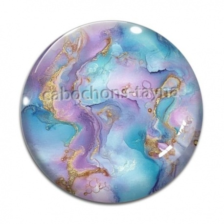 Cabochon Verre - effet marbre