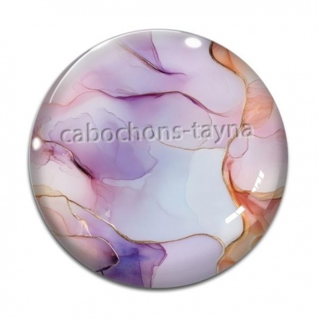 Cabochon Verre - effet marbre