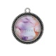Pendentif Cabochon Argent - effet marbre