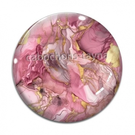 Cabochon Verre - effet marbre
