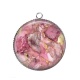Pendentif Cabochon Argent - effet marbre