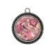 Pendentif Cabochon Argent - effet marbre