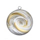 Pendentif Cabochon Argent - spirale