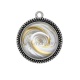 Pendentif Cabochon Argent - spirale