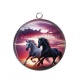 Pendentif Cabochon Argent - cheval