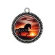 Pendentif Cabochon Argent - cheval