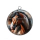 Pendentif Cabochon Argent - cheval