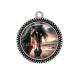 Pendentif Cabochon Argent - cheval