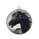 Pendentif Cabochon Argent - cheval