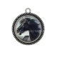 Pendentif Cabochon Argent - cheval