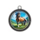 Pendentif Cabochon Argent - cheval