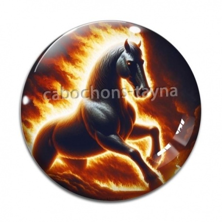 Cabochon Verre - cheval
