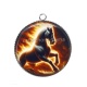 Pendentif Cabochon Argent - cheval