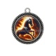 Pendentif Cabochon Argent - cheval