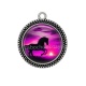Pendentif Cabochon Argent - cheval