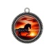 Pendentif Cabochon Argent - cheval
