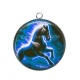 Pendentif Cabochon Argent - cheval