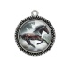Pendentif Cabochon Argent - cheval