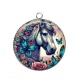 Pendentif Cabochon Argent - cheval