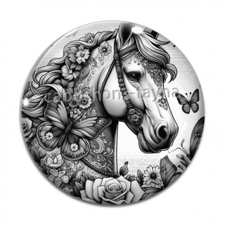 Cabochon Verre - cheval