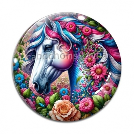 Cabochon Verre - cheval