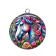 Pendentif Cabochon Argent - cheval