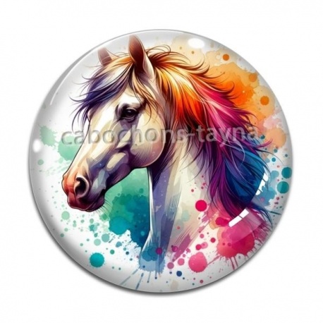 Cabochon Verre - cheval